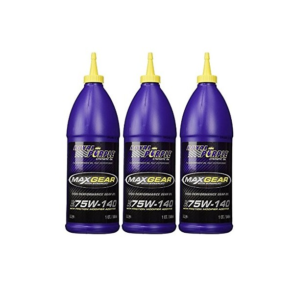 Royal Purple 01301 Max-Gear Synthetic Gear Lube Oil 75W-140 Pack of 3 Quarts by Royal Purple