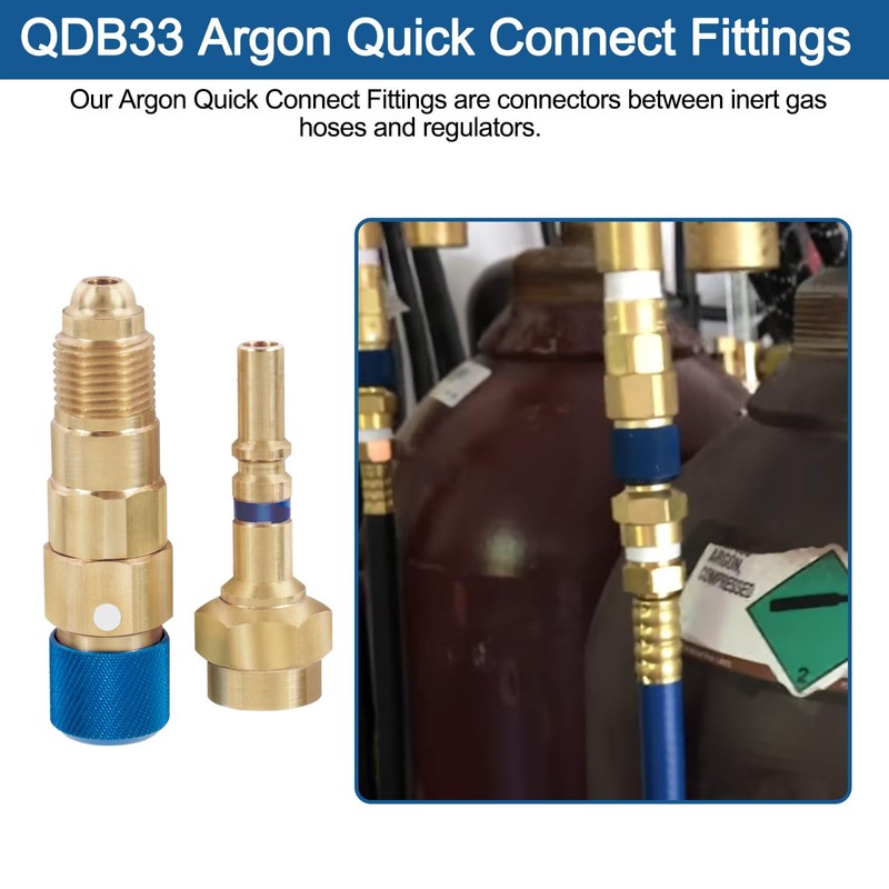 QDB33 Argon Hose Quick Connect Fittings - Argon Inert Gas