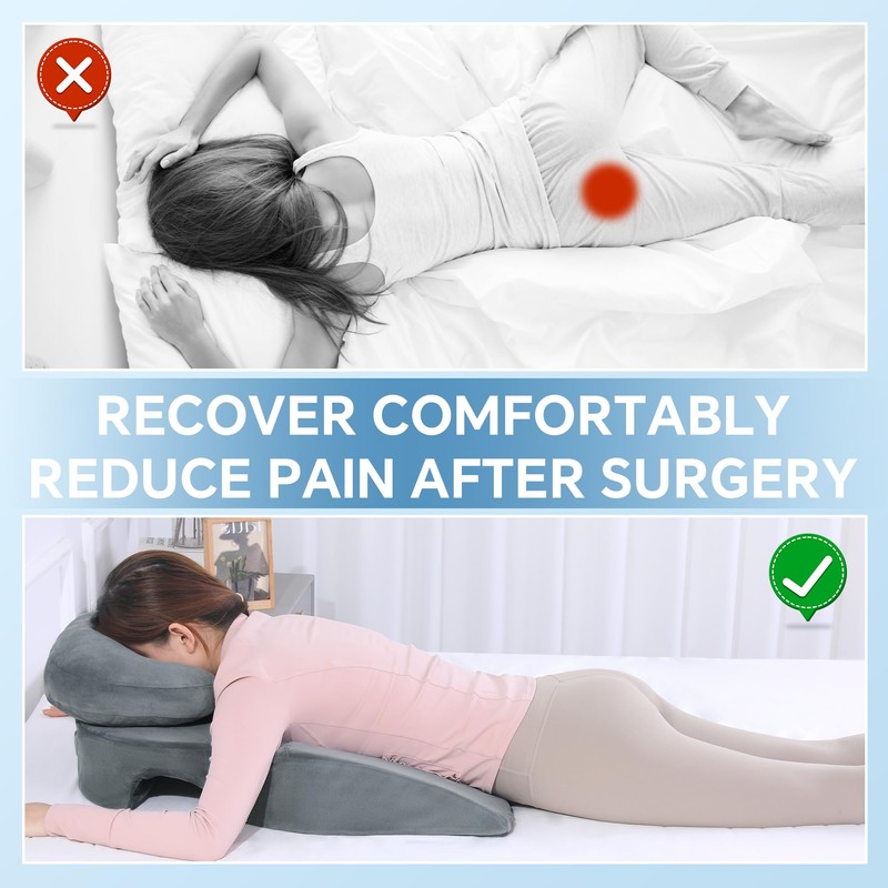 MABOZOO Face Down Prone Pillow, Massage Pillow with Headrest and