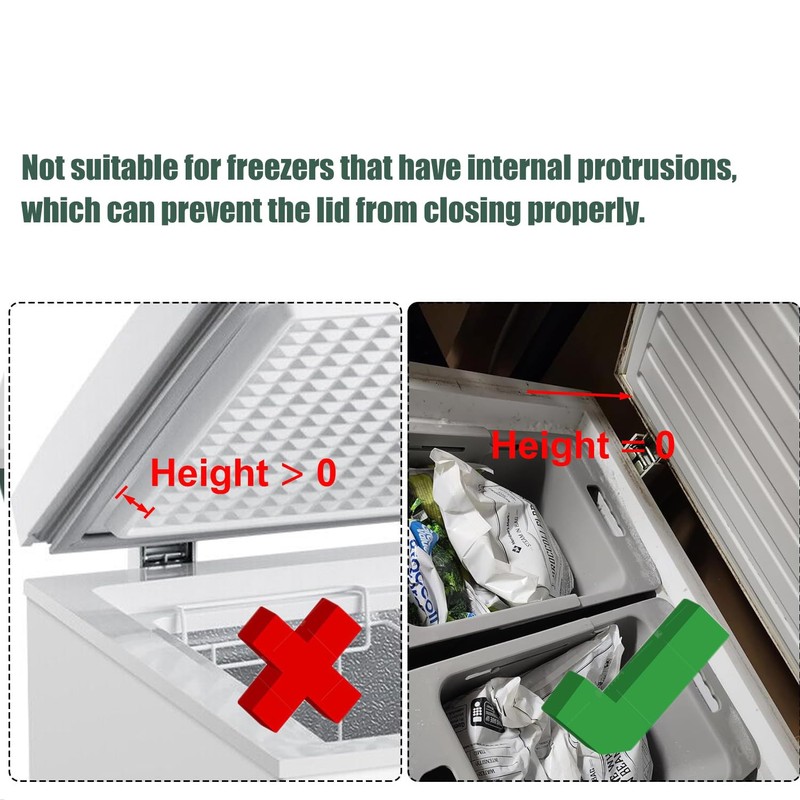 Yatmung Deep Freezer Organizer Bins Expandable - Freezer Baskets for