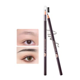 Gevlonecirly Eyebrow Set, Ultra Fine Point, Eyebrow Inks, Eyebrow Pencil, Brush, 6 Colors, Anti-Falling, Natural-looking Eyebrow Makeup, Resistant to Water, Sweat and Sebum with Integrated Eyebrow Brush Protective Cover (06 Tawn)