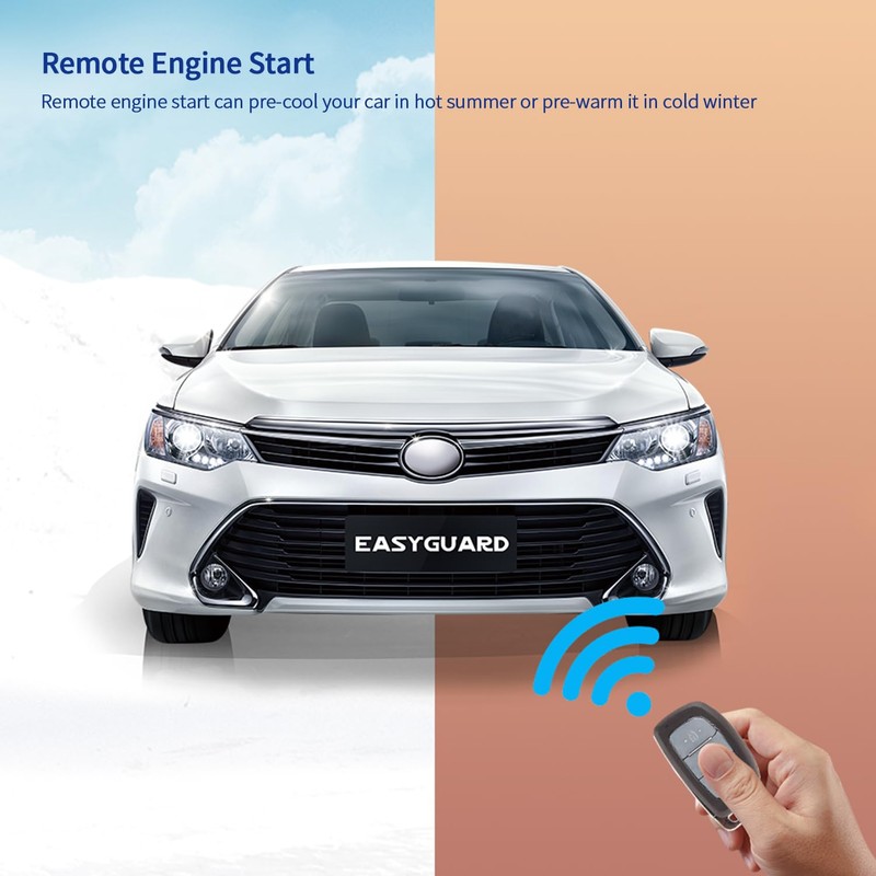 EASYGUARD EC002-K Rolling Code Universal PKE Car Alarm System Auto