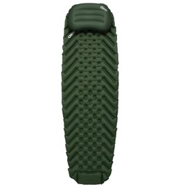 QEZER Ultraleichte Isomatte mit separatem Kissen, nur 500 g, leichte und kompakte Isomatte für Outdoor-Rucksackreisen, Wandern und Reisen (Grün)