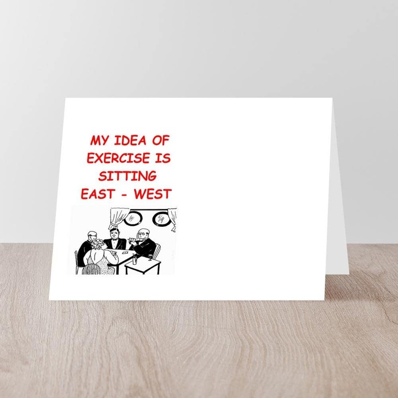 CafePress Duplicate Bridge Folded Greeting Card Matte