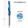 EANOSIC 5PCS Spiral Router Bits Up/Down Cut Compression Bit 1/4
