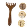 Healeved Wooden Scalp Massager Comb Natural Five-claw Acupoint Tool for