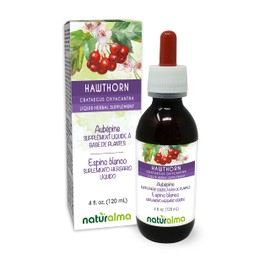 Naturalma Hawthorn (Crataegus oxyacantha) Leaf and Flower Alcohol-Free Tincture - 4 fl oz Liquid Extract in Drops - Herbal Supplement - Vegan