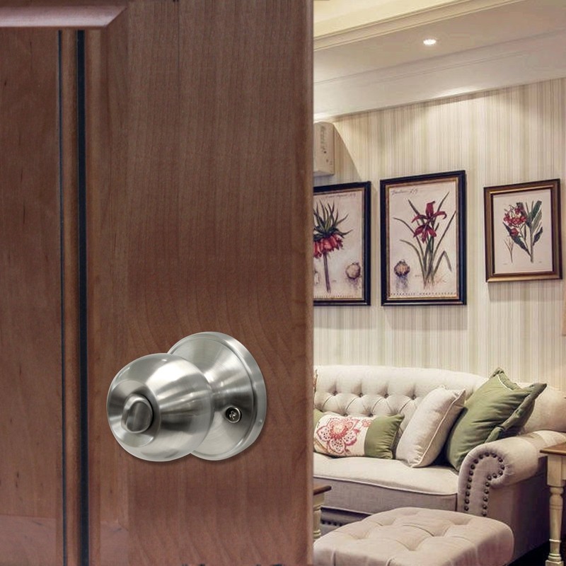 Probrico 10 Pack Bed/Bath Room Round Door Knob,Privacy Function for