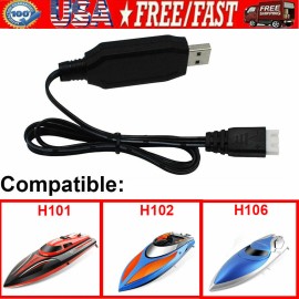 Unbranded USB Charger Cable for Skytech H101 H102 H106 Race RC Boat Spare Part US Stock