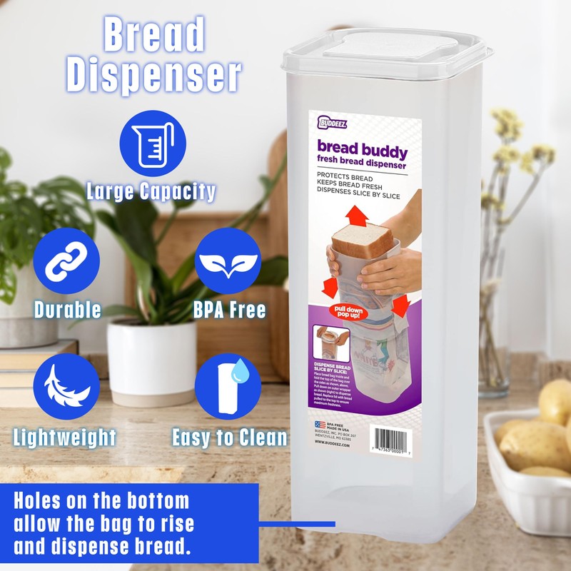 Buddeez Bread Buddy Bread Box – Keep Your Loaf Fresh