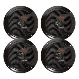 Pyle PLMR60B 6 .5" 150W Dual Cone Waterproof Marine/Car Audio Speakers (Qty 4)