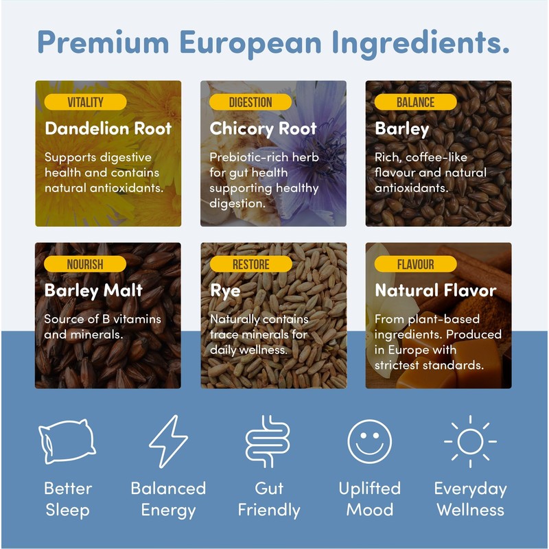 Nummy Creations 150 cup Vanilla Instant Caffeine-Free Coffee Alternative with