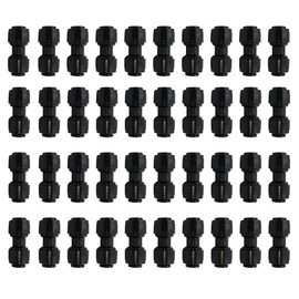 40pcs 1/4 Inch Quick Connect Drip Irrigation Coupling Connector, Straight Fitting for 1/4 Inch Irrigation Tubing
