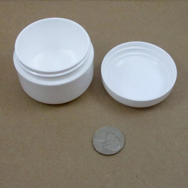 ATB 12 White 1.7 Oz Plastic Cosmetic Double Wall Cream