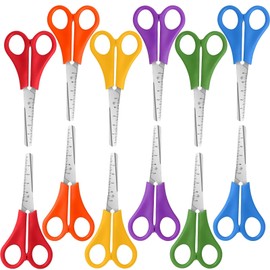 MUYAPAY Children's Scissors, High-Quality Stainless Steel Blade, Paper Scissors, Rounded Children's Scissors, Left-Handed Scissors, School Scissors, Craft Scissors, Children's Set, Ideal for