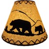 Rustic Oiled Kraft Laced Bear Lamp Shade - 12"