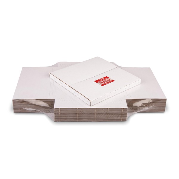 Wisaiboxl White Vinyl Record Mailers 12.8x12.8x1 inch LP Mailing Corrugated