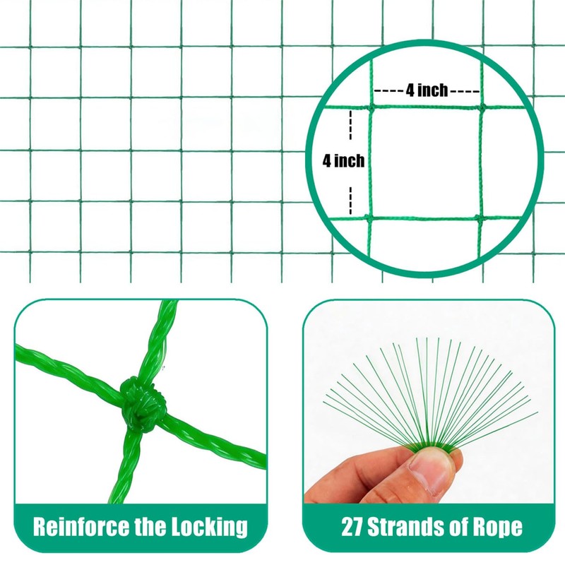 Trellis Netting for Climbing Plants, 6.6x9.85 FT Heavy Duty Garden