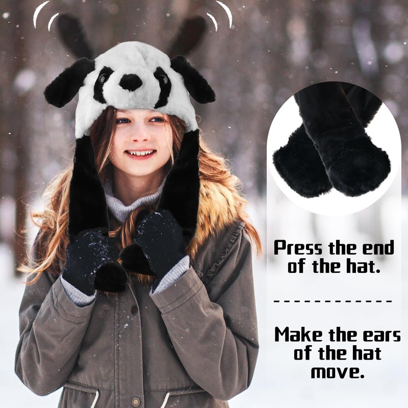 Jemmytu Rabbit Ears Hat, Rabbit Hat, Movable Ear Rabbit Hat,