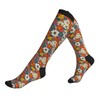 famliihw Retro Flowers Compression Socks Knee High Supports Socks for