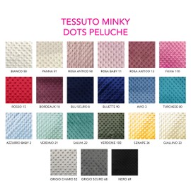 Panini Tessuti, Minky Dots Lux Plush Fabric - Sold as Half Metre Starting at 50cm (Length) x 150cm (Fixed Width) 1 Quantity = 50cm 2 Quantity = 100cm First Childhood - Kids - DIY