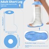 Waterproof Extra Wide Leg Cast Shower Cover with Non-Slip Bottom,
