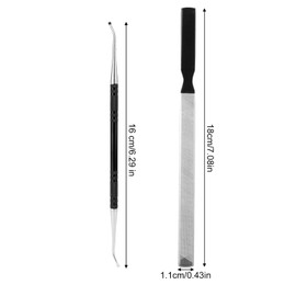 Lima de Uñas, Metal Manos y Pies con Recogedor de Uñas Profesional Manicura y Pedicura para Mujeres Hombres Personas Mayores