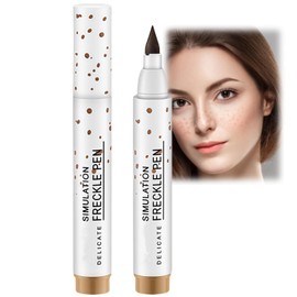 Natural-Looking Freckle Pen - Waterproof, Long-Lasting, Easy to Use for Effortless Sunkissed Makeup - Light Brown