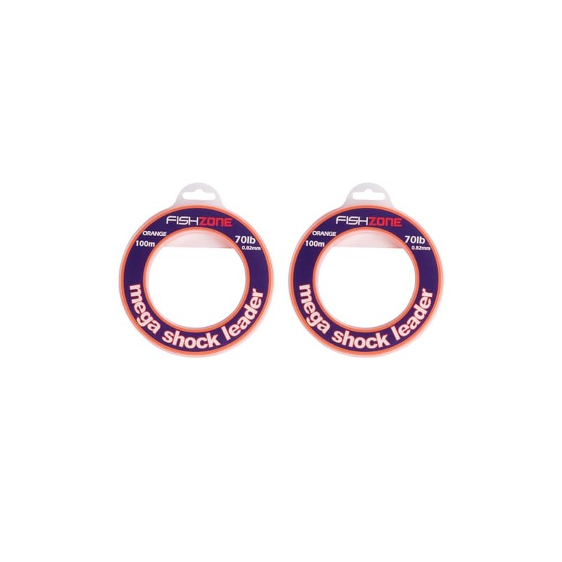 FISHZONE - 2 x MEGA SHOCK LEADER 100m Spools Marine