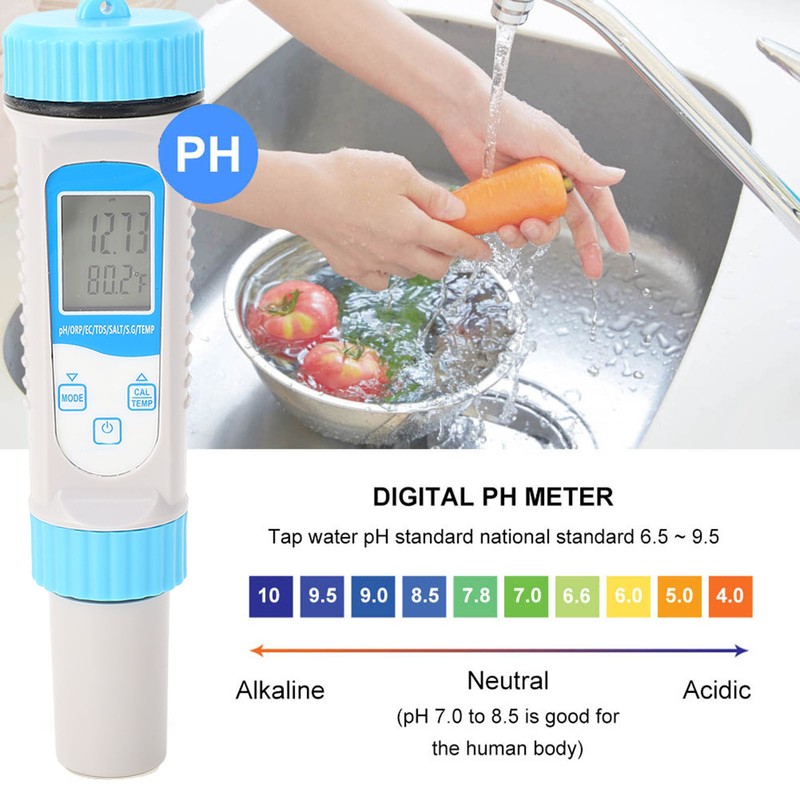Bluetooth Water Tester PH ORP EC TDS SALT S.G TEMP