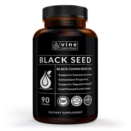Vine Nutrition Black Seed Oil Capsules – 500 mg Cold-Pressed Nigella Sativa – Immune, Joint & Heart Health Support – Natural Antioxidant & Anti-Inflammatory – Non-GMO, Made in USA, GMP Certified