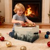 Misty Foggy Mountain Storage Bins, Forest Green Nature Landscape Foldable