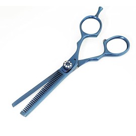 Blue Hair Thinning Shears, Professional Barber Hair Thining Scissors, Hairdressing Thinning Scissors for All Hair Type - Presentation Case