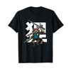 Raccoon Warrior Sai Daggers - Japanese Art Anime Style T-Shirt