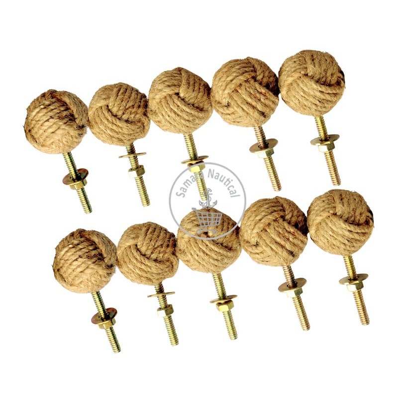 Samara Nautical 12 Knotty Door knobs - Nautical Drawer pulls