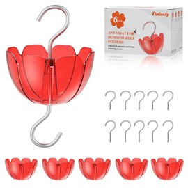 6-Pack Hummingbird Feeder Ant Guard-Large Ant Moat for Hummingbird Feeders, Outdoor Ant-Proof Handing Feeders Accessories,Twist & Clean Ant Guard,6 Ant Motes for Healthy Birds with Level Window(6 Set)