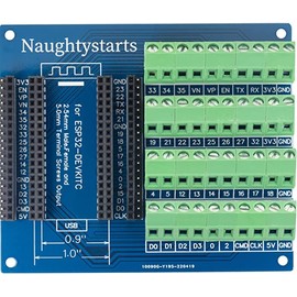 whiteeeen ESP32 IO GPIO Breakout Board with 3 Type Output Way 0.2" Terminal Screw and Male Female Pin Header Compatible with ESP32-DevKitC