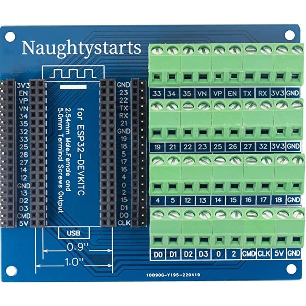 whiteeeen ESP32 IO GPIO Breakout Board with 3 Type Output