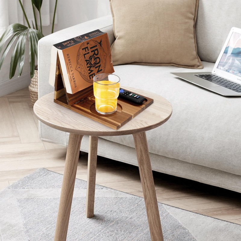 3HQ Wooden Book Stand for Reading Rest, Acacia Triangle Book