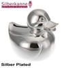 SILBERKANNE Duck Money Box 8 x 8 cm Premium Silver