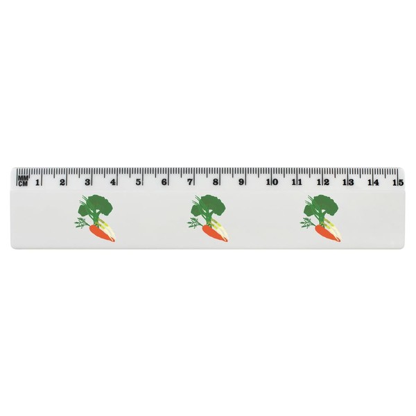 'Broccoli Carrots And Spring onions' 15cm (6 Inch) White Plastic
