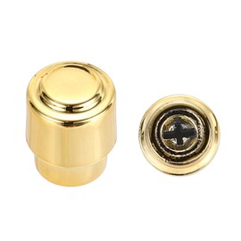 sourcing map 2Pcs ST Guitar 3/5 Way Pickup Barrel Switch Tip Cross Hole ID 0.16 x 0.14" Plastic Toggle Switch Knobs Cap for Electric Guitar Replacement Parts, Chrome Gold