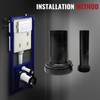 PuritySage Wall Hung Toilet Hidden Tank Drain Pipe Set -