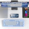 COVEVA Wireless Bluetooth Keyboard, Full Size Retro Round Keycaps(Blue)