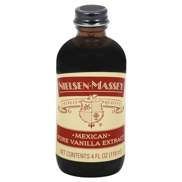Nielsen-Massey Mexican Pure Vanilla Extract for Baking and Cooking, 4 Ounce Bottle with Gift Box