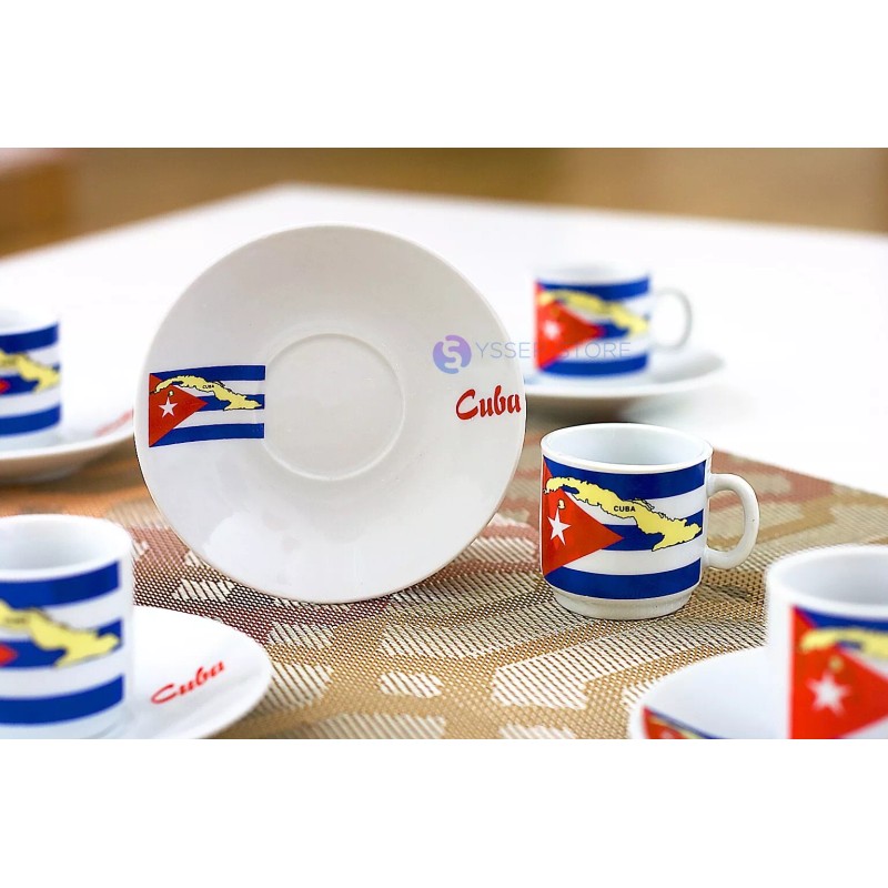 unbranded Cuban Espresso coffee cup set 12 pc cup saucer