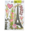 Main Street Paris Eiffel tower wall decals. Window Stickers Theme