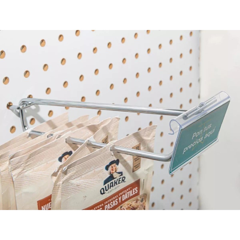 Exhivit Gancho Blister Cromo, P/perfocel O Exhibipanel 25 Cms 50pz