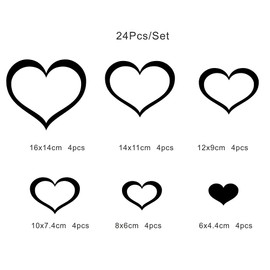 werdecade Spring Wall Stickers Acrylic Heart Mirror Removable Mirror Wall Decoration Wall Decals Murals for Eater Valentine's Day Home Living Room Bedroom Decor 24Pcs (Gold)