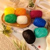 2 Skeins Polyester Plastic Yarn Hand-Knitted Yarn-05#Black